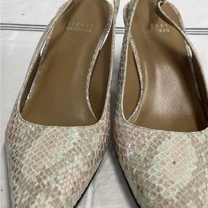Women's Stuart Weitzman Snake Print Dress Shoes Size 8m NIB